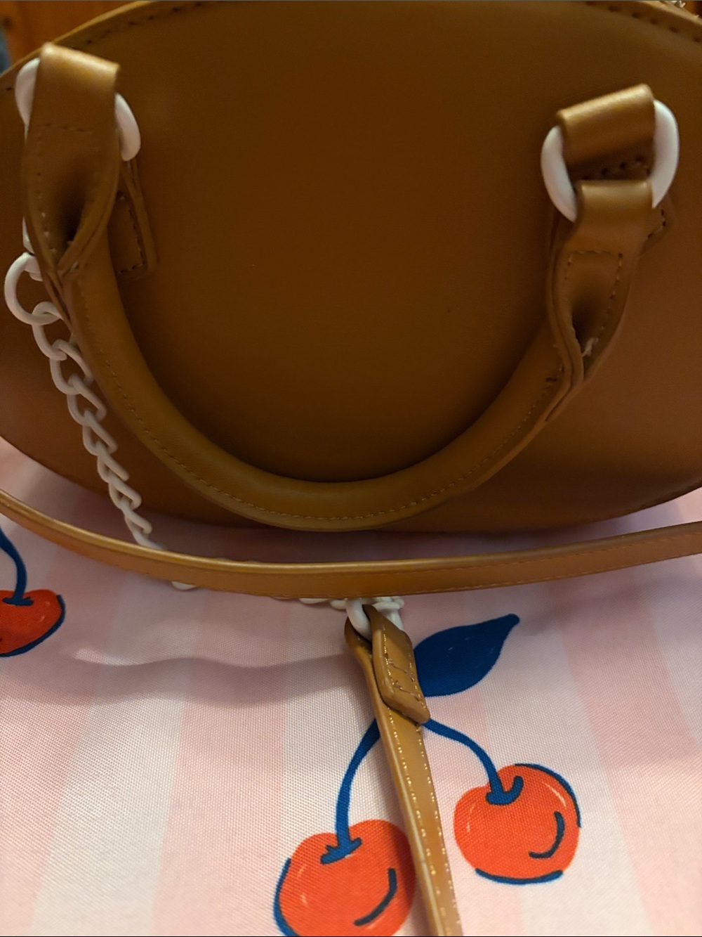 Betsey Johnson Football Crossbody Bag in Brown with Gold PomPoms.🏈 - Picture 7 of 11